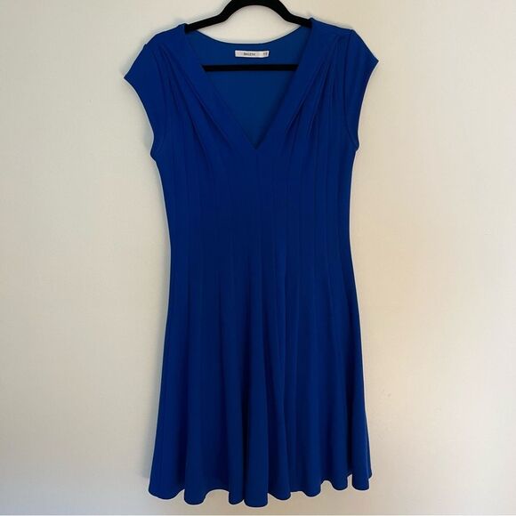 Bailey 44 Revolve Biofeedback Blue Pleated Fit & Flare Dress Medium - Picture 1 of 11